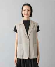 FMJGD23340 MICHEL KLEIN(ミッシェルクラン) リネンライクジレ ベージュ