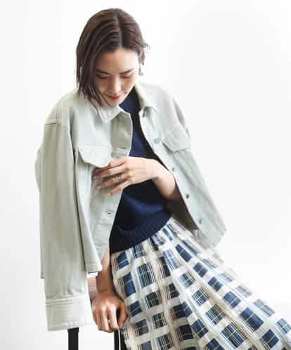 FMJGE01490 MICHEL KLEIN [セットアップ対応]デニムダブルポケットブルゾン