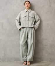 FMJGE01490 MICHEL KLEIN(ミッシェルクラン) [セットアップ対応]デニムダブルポケットブルゾン ライトグレー