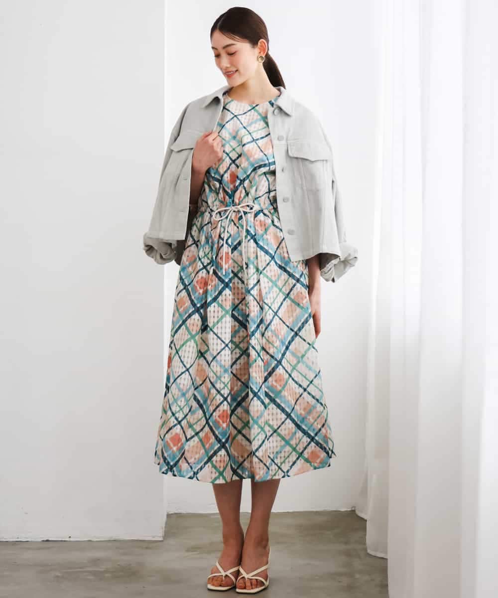 FMJGE01490 MICHEL KLEIN(ミッシェルクラン) [セットアップ対応]デニムダブルポケットブルゾン ライトグレー