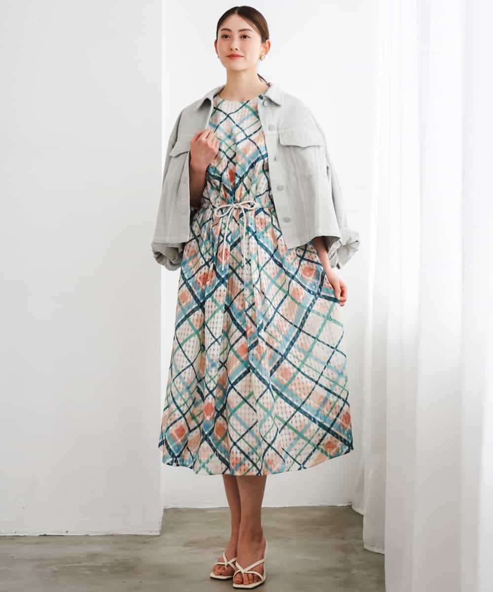 FMJGE01490 MICHEL KLEIN(ミッシェルクラン) [セットアップ対応]デニムダブルポケットブルゾン ライトグレー