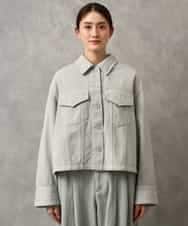 FMJGE01490 MICHEL KLEIN(ミッシェルクラン) [セットアップ対応]デニムダブルポケットブルゾン ライトグレー