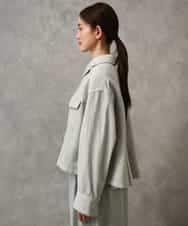 FMJGE01490 MICHEL KLEIN(ミッシェルクラン) [セットアップ対応]デニムダブルポケットブルゾン ライトグレー