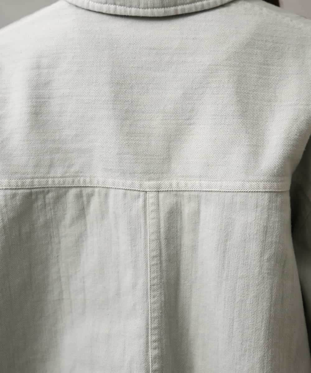 FMJGE01490 MICHEL KLEIN(ミッシェルクラン) [セットアップ対応]デニムダブルポケットブルゾン ライトグレー