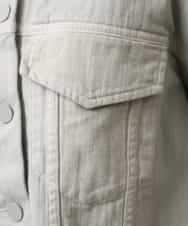 FMJGE01490 MICHEL KLEIN(ミッシェルクラン) [セットアップ対応]デニムダブルポケットブルゾン ライトグレー