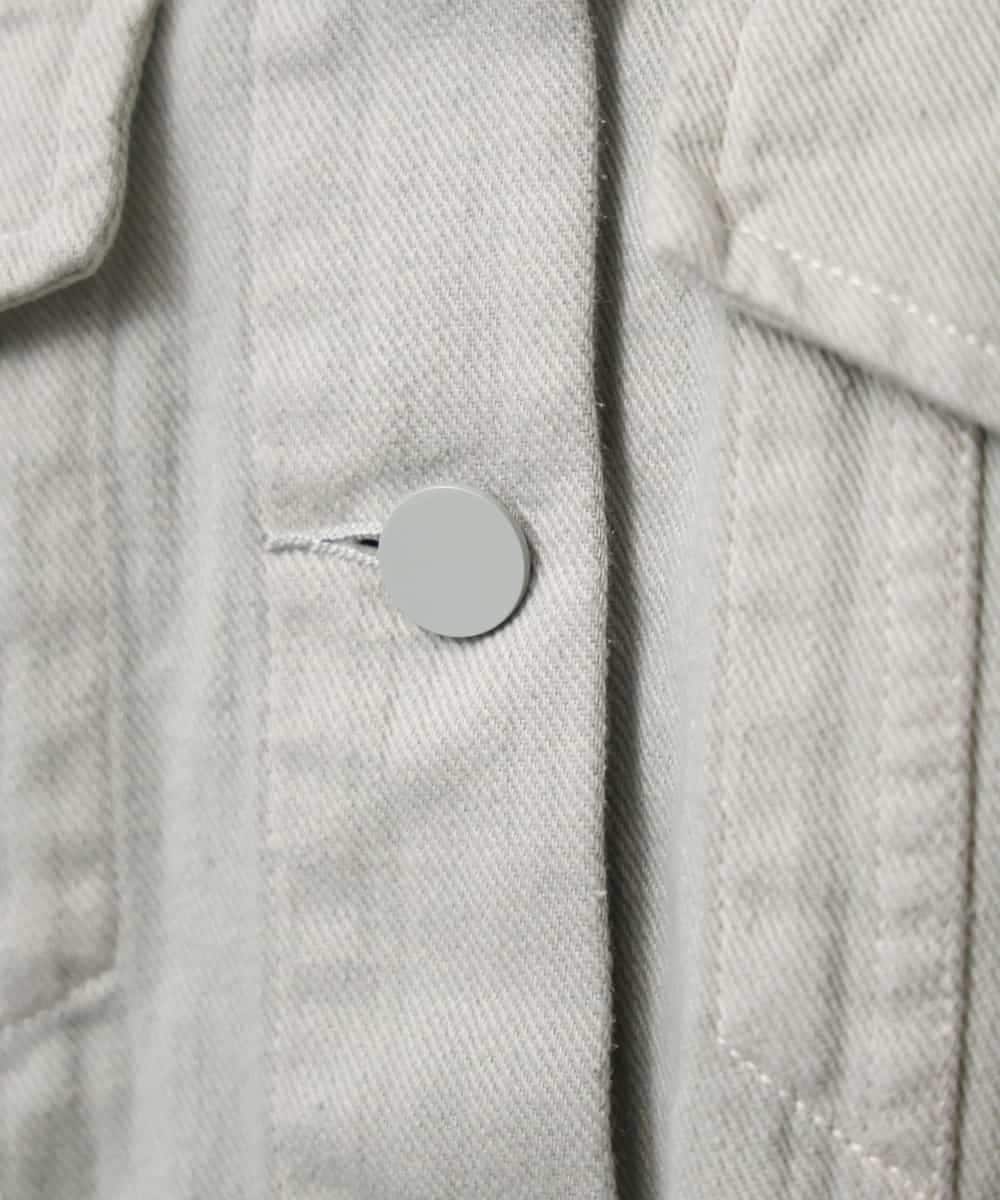 FMJGE01490 MICHEL KLEIN(ミッシェルクラン) [セットアップ対応]デニムダブルポケットブルゾン ライトグレー