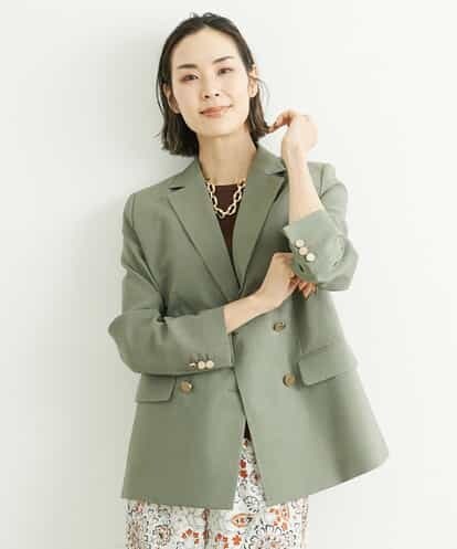 FMJGS27330 MICHEL KLEIN [セットアップ対応]アイアスストレッチダブルブレストジャケット(背抜き)