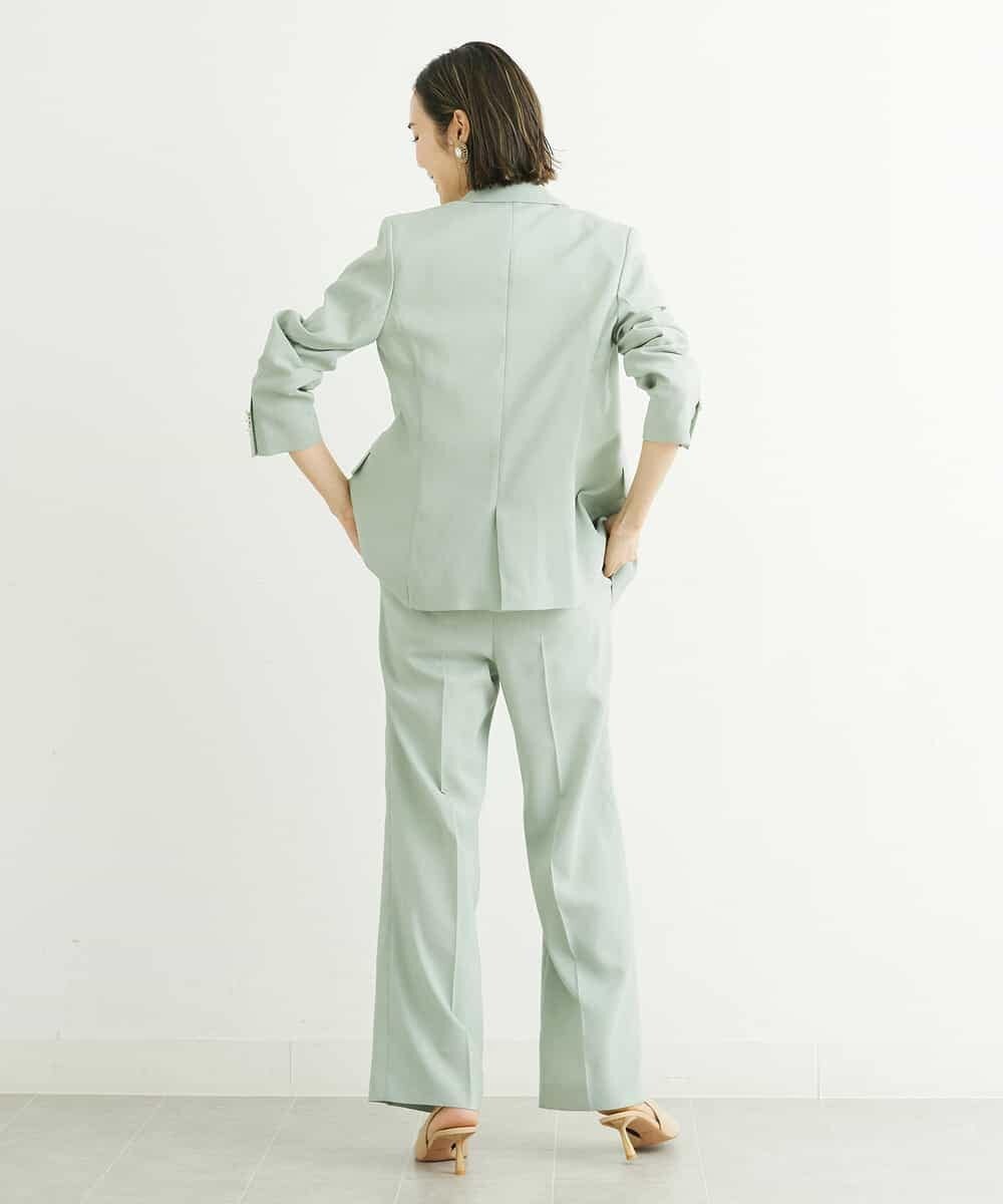 FMJGS27330 MICHEL KLEIN(ミッシェルクラン) [セットアップ対応]アイアスストレッチダブルブレストジャケット(背抜き) カーキ(36)