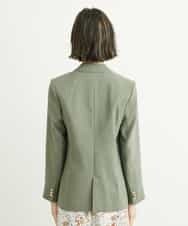 FMJGS27330 MICHEL KLEIN(ミッシェルクラン) [セットアップ対応]アイアスストレッチダブルブレストジャケット(背抜き) カーキ(36)