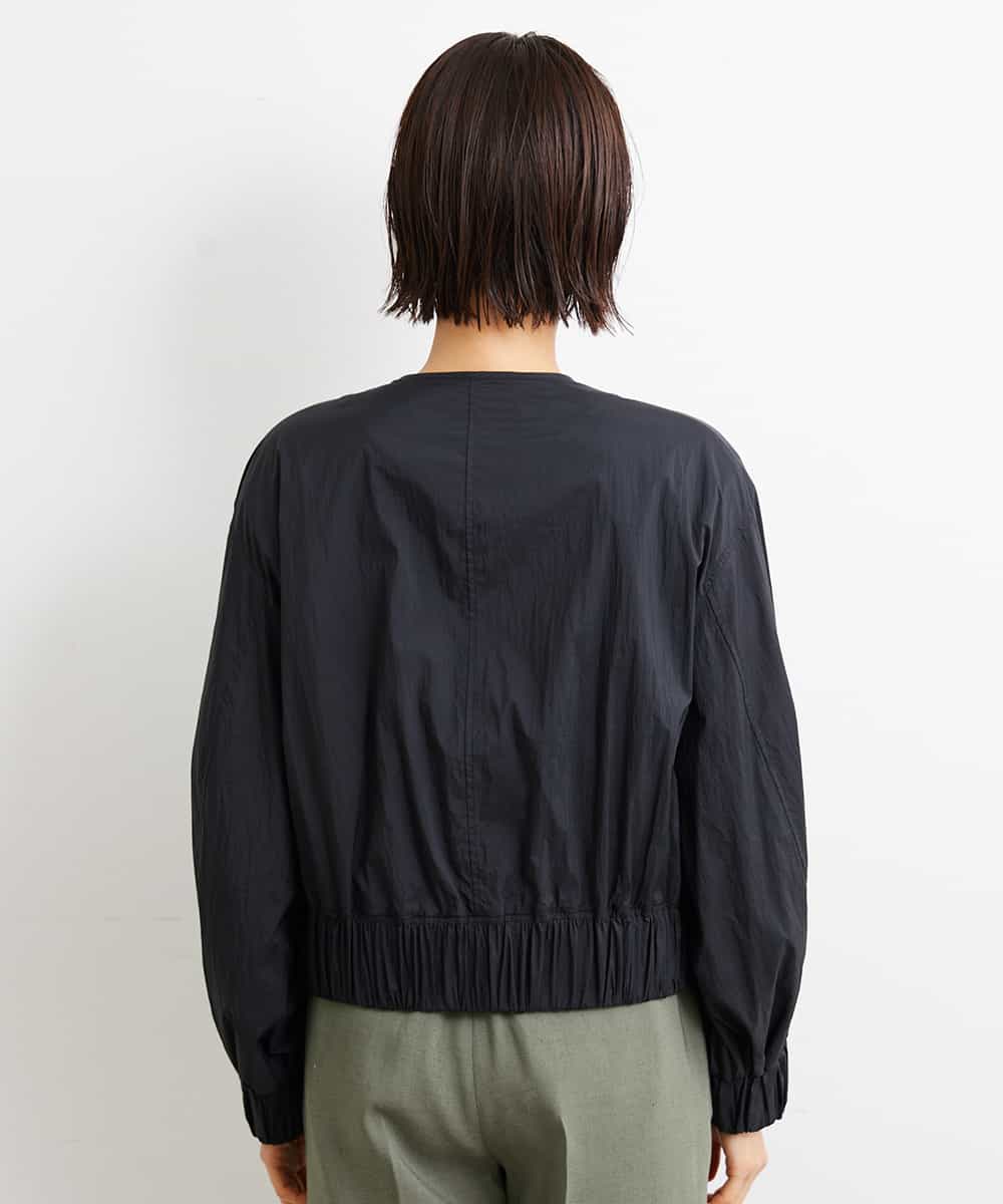 FMJGS37270 MICHEL KLEIN(ミッシェルクラン) ノーカラーライトブルゾン ブラック(94)