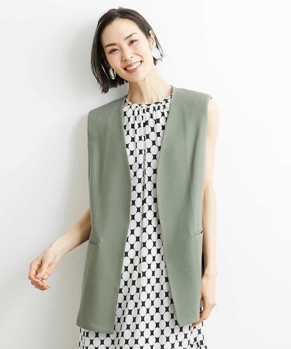 FMJGS47270 MICHEL KLEIN(ミッシェルクラン) カラミノーカラージレ カーキ(36)