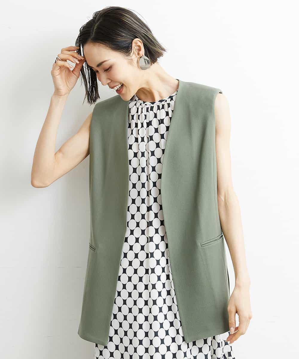 FMJGS47270 MICHEL KLEIN(ミッシェルクラン) カラミノーカラージレ カーキ(36)