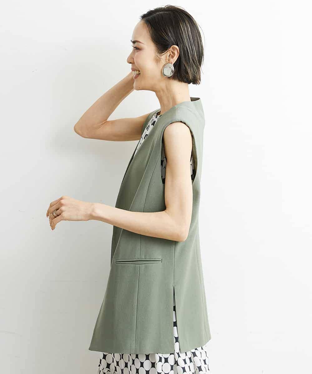 FMJGS47270 MICHEL KLEIN(ミッシェルクラン) カラミノーカラージレ カーキ(36)