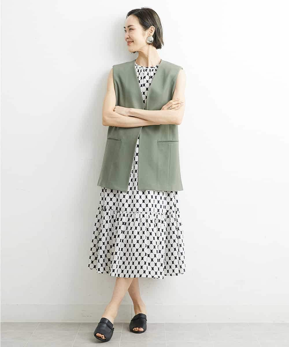 FMJGS47270 MICHEL KLEIN(ミッシェルクラン) カラミノーカラージレ カーキ(36)