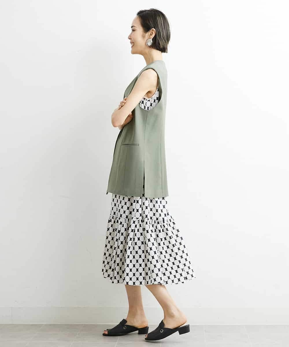 FMJGS47270 MICHEL KLEIN(ミッシェルクラン) カラミノーカラージレ カーキ(36)