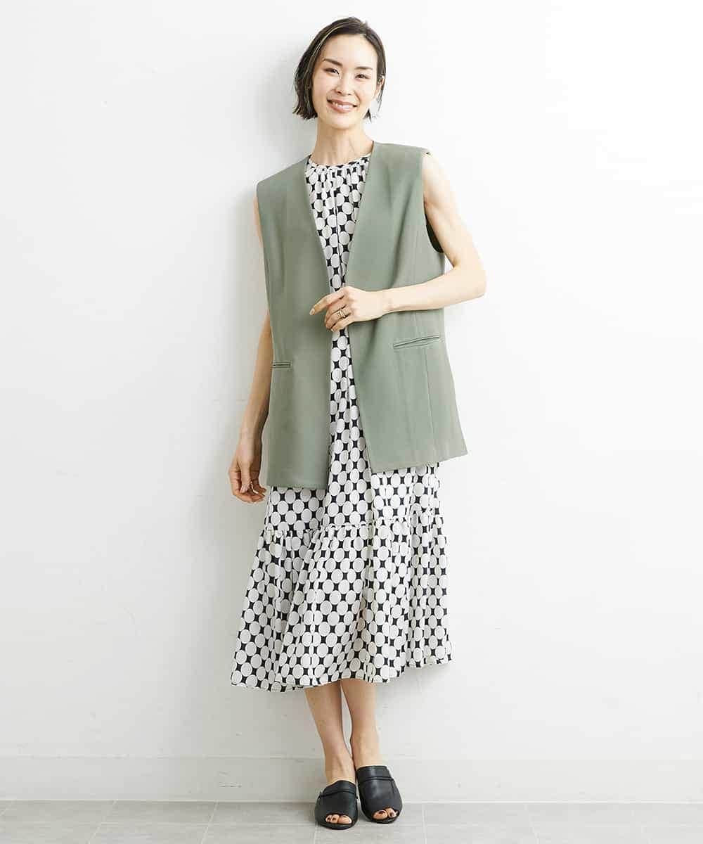 FMJGS47270 MICHEL KLEIN(ミッシェルクラン) カラミノーカラージレ カーキ(36)