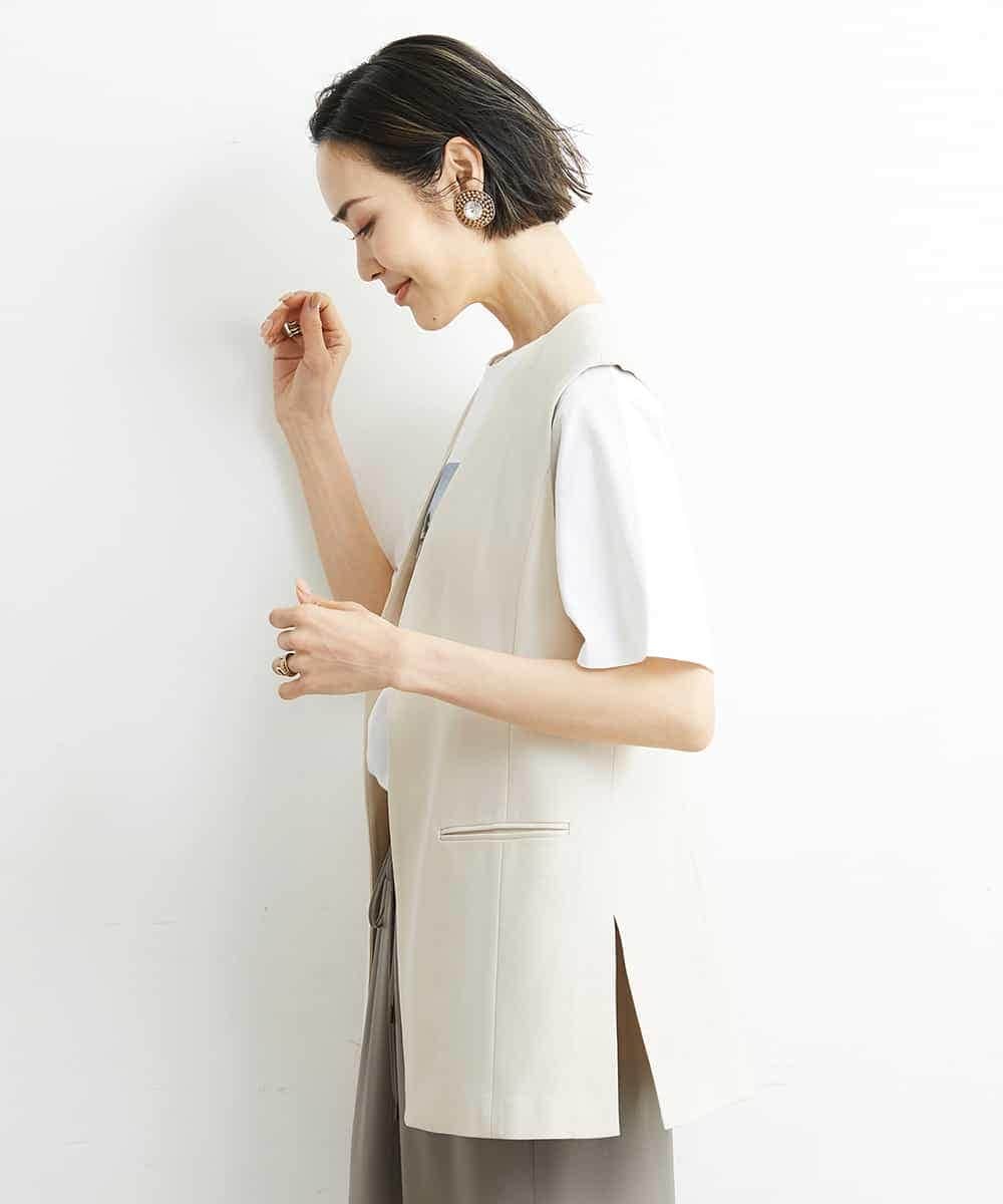 FMJGS47270 MICHEL KLEIN(ミッシェルクラン) カラミノーカラージレ カーキ(36)