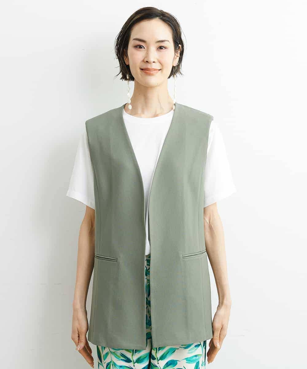 FMJGS47270 MICHEL KLEIN(ミッシェルクラン) カラミノーカラージレ カーキ(36)