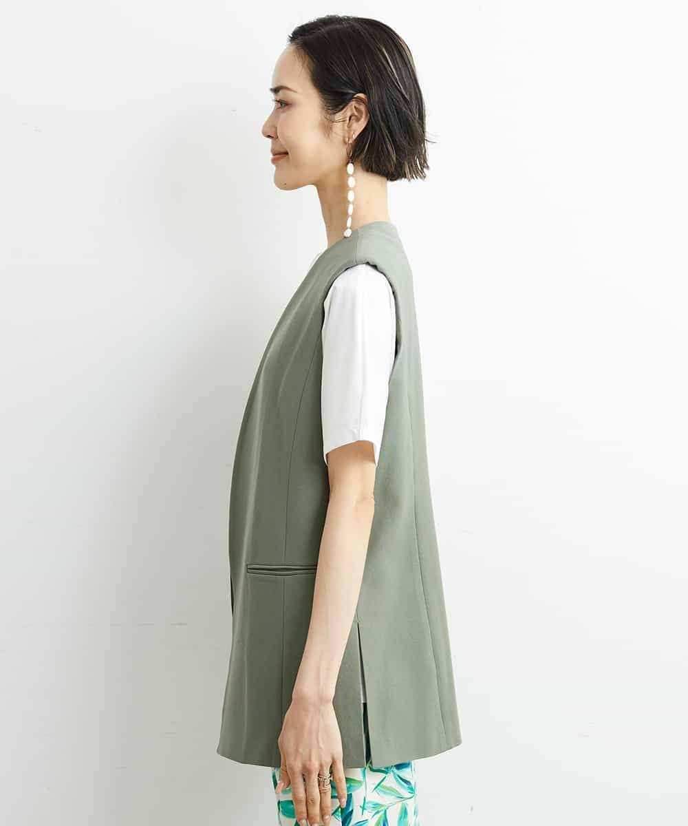 FMJGS47270 MICHEL KLEIN(ミッシェルクラン) カラミノーカラージレ カーキ(36)