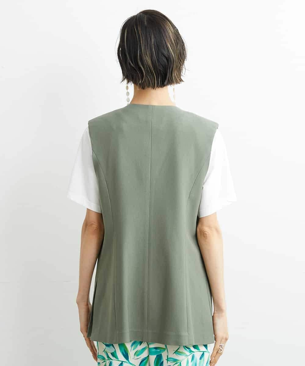 FMJGS47270 MICHEL KLEIN(ミッシェルクラン) カラミノーカラージレ カーキ(36)