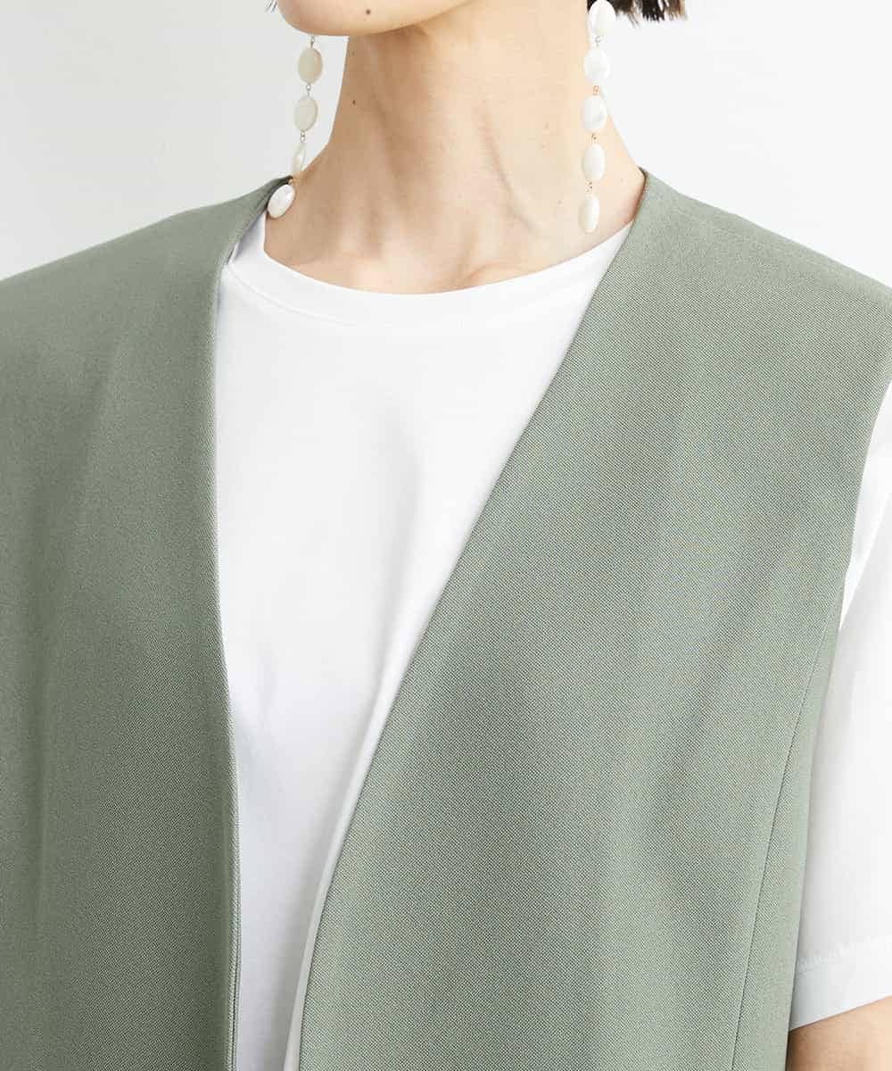 FMJGS47270 MICHEL KLEIN(ミッシェルクラン) カラミノーカラージレ カーキ(36)