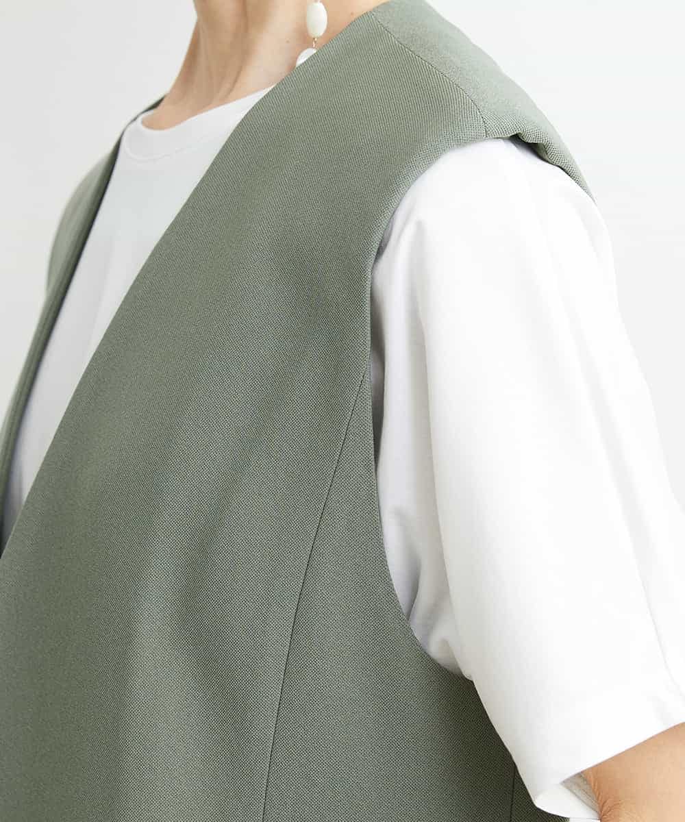 FMJGS47270 MICHEL KLEIN(ミッシェルクラン) カラミノーカラージレ カーキ(36)