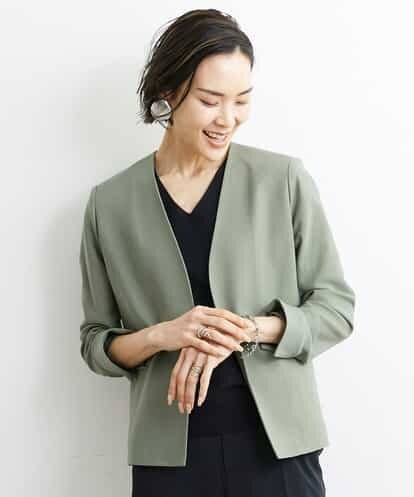FMJGS48300 MICHEL KLEIN カラミノーカラージャケット（背抜き）