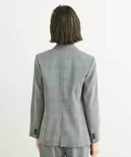 FMJGT27330 MICHEL KLEIN(ミッシェルクラン) [セットアップ対応]グレンチェックダブルブレストジャケット(背抜き) ライトグレー(91)