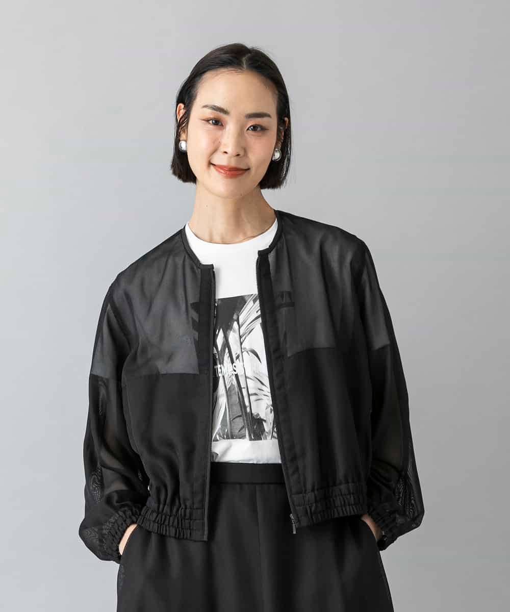 FMJHD04320 MICHEL KLEIN(ミッシェルクラン) [セットアップ対応]メッシュブルゾン ブラック