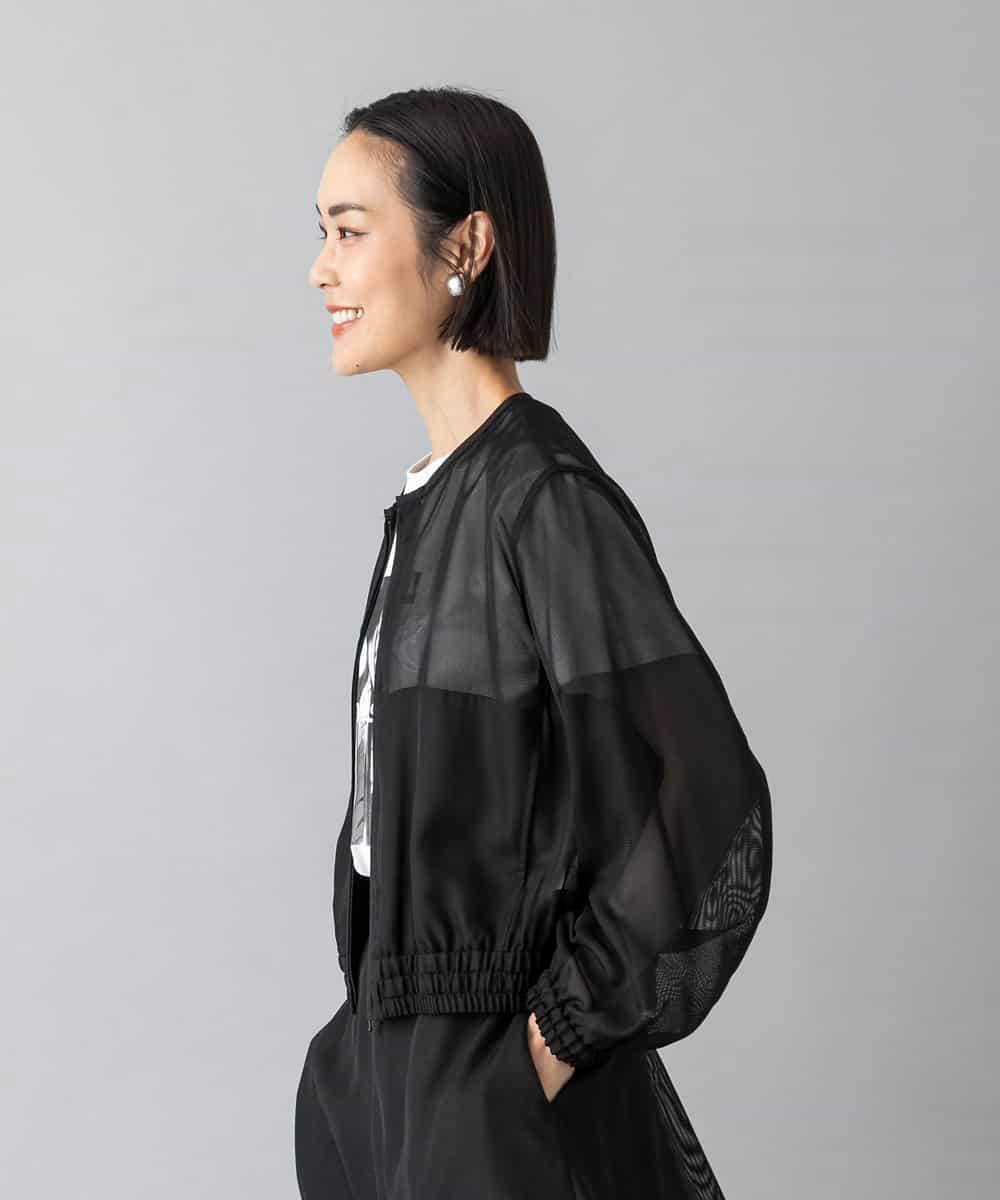FMJHD04320 MICHEL KLEIN(ミッシェルクラン) [セットアップ対応]メッシュブルゾン ブラック
