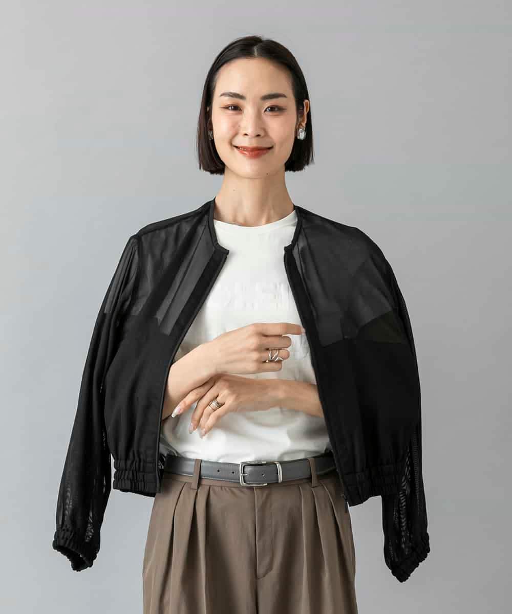 FMJHD04320 MICHEL KLEIN(ミッシェルクラン) [セットアップ対応]メッシュブルゾン ブラック