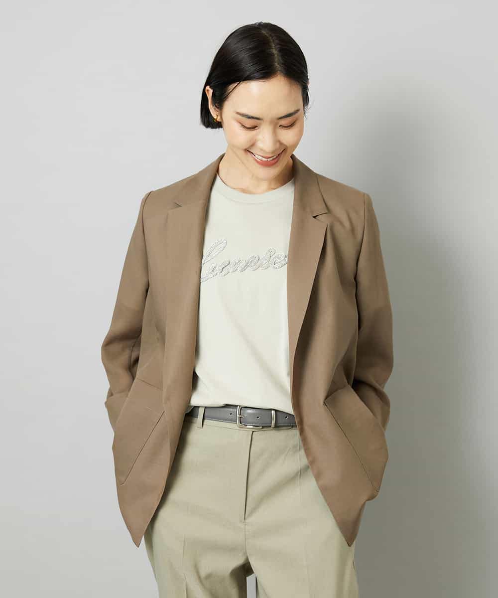 FMJHD11330 MICHEL KLEIN(ミッシェルクラン) シアーテーラードジャケット ベージュ