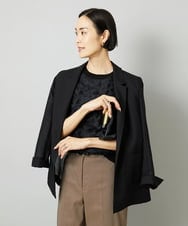 FMJHD11330 MICHEL KLEIN(ミッシェルクラン) シアーテーラードジャケット ブラック
