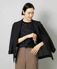 FMJHD11330 MICHEL KLEIN(ミッシェルクラン) シアーテーラードジャケット ブラック