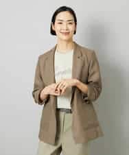 FMJHD11330 MICHEL KLEIN(ミッシェルクラン) シアーテーラードジャケット ブラック