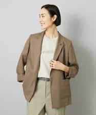 FMJHD11330 MICHEL KLEIN(ミッシェルクラン) シアーテーラードジャケット ブラック