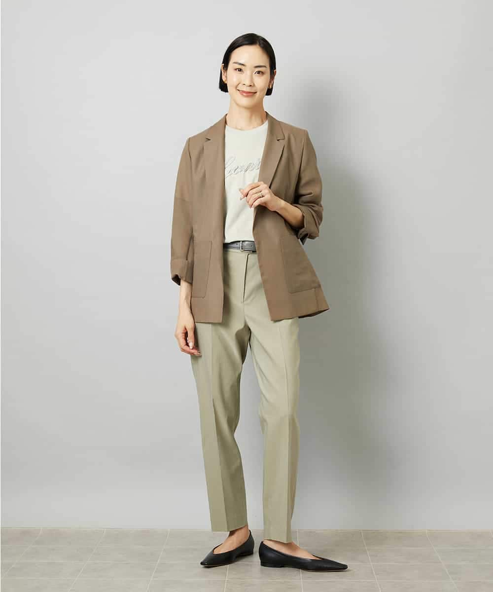 FMJHD11330 MICHEL KLEIN(ミッシェルクラン) シアーテーラードジャケット ブラック