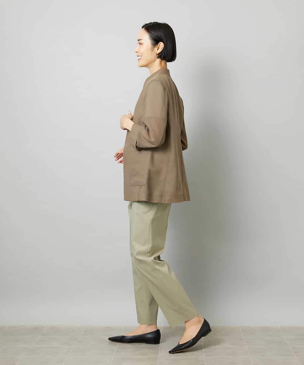 FMJHD11330 MICHEL KLEIN(ミッシェルクラン) シアーテーラードジャケット ブラック