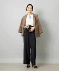FMJHD11330 MICHEL KLEIN(ミッシェルクラン) シアーテーラードジャケット ブラック