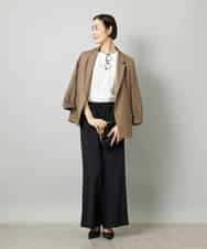 FMJHD11330 MICHEL KLEIN(ミッシェルクラン) シアーテーラードジャケット ブラック