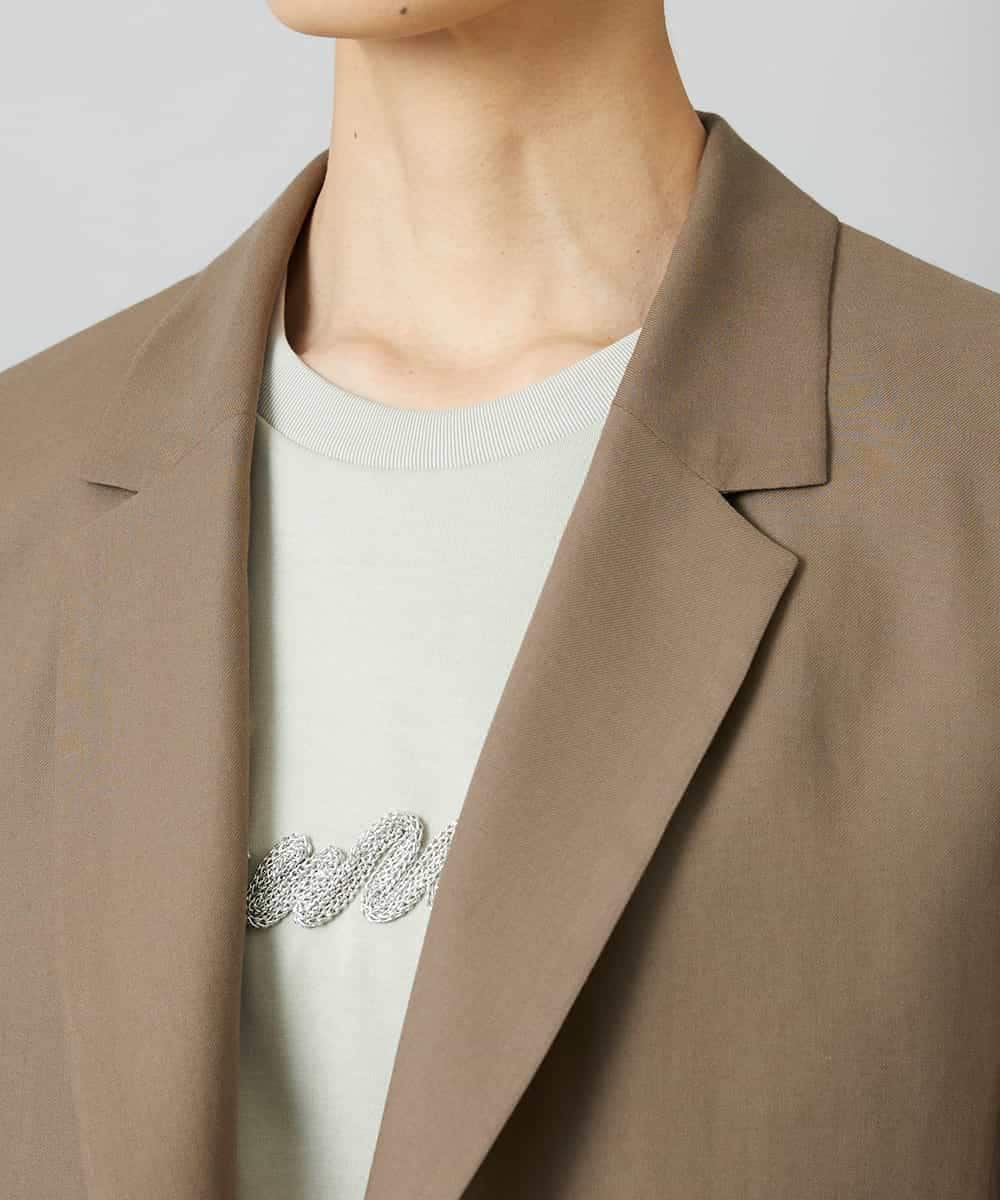 FMJHD11330 MICHEL KLEIN(ミッシェルクラン) シアーテーラードジャケット ブラック