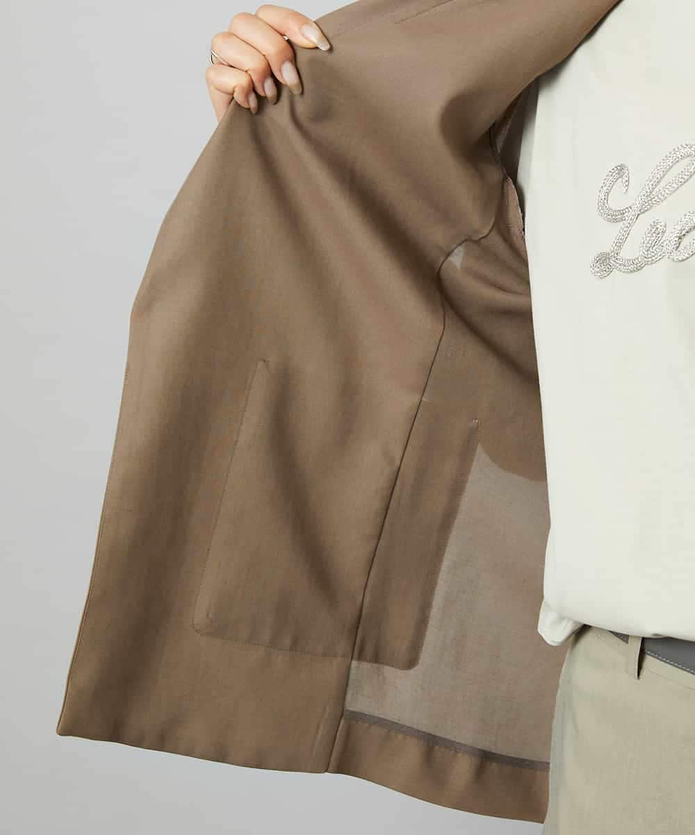 FMJHD11330 MICHEL KLEIN(ミッシェルクラン) シアーテーラードジャケット ブラック