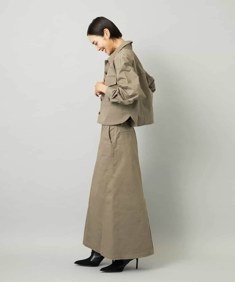 FMJJA30260 MICHEL KLEIN(ミッシェルクラン) [セットアップ対応]チノダブルポケットブルゾン カーキ