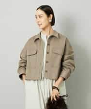 FMJJA30260 MICHEL KLEIN(ミッシェルクラン) [セットアップ対応]チノダブルポケットブルゾン カーキ