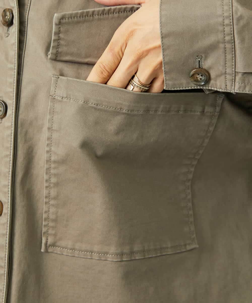 FMJJA30260 MICHEL KLEIN(ミッシェルクラン) [セットアップ対応]チノダブルポケットブルゾン カーキ