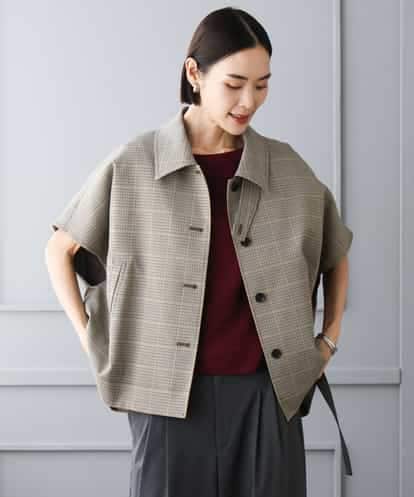 FMJJD01380 MICHEL KLEIN マイクロチェックケープジャケット