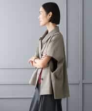 FMJJD01380 MICHEL KLEIN(ミッシェルクラン) マイクロチェックケープジャケット イエロー