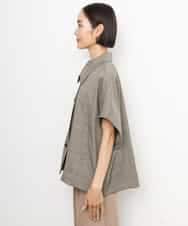 FMJJD01380 MICHEL KLEIN(ミッシェルクラン) マイクロチェックケープジャケット イエロー