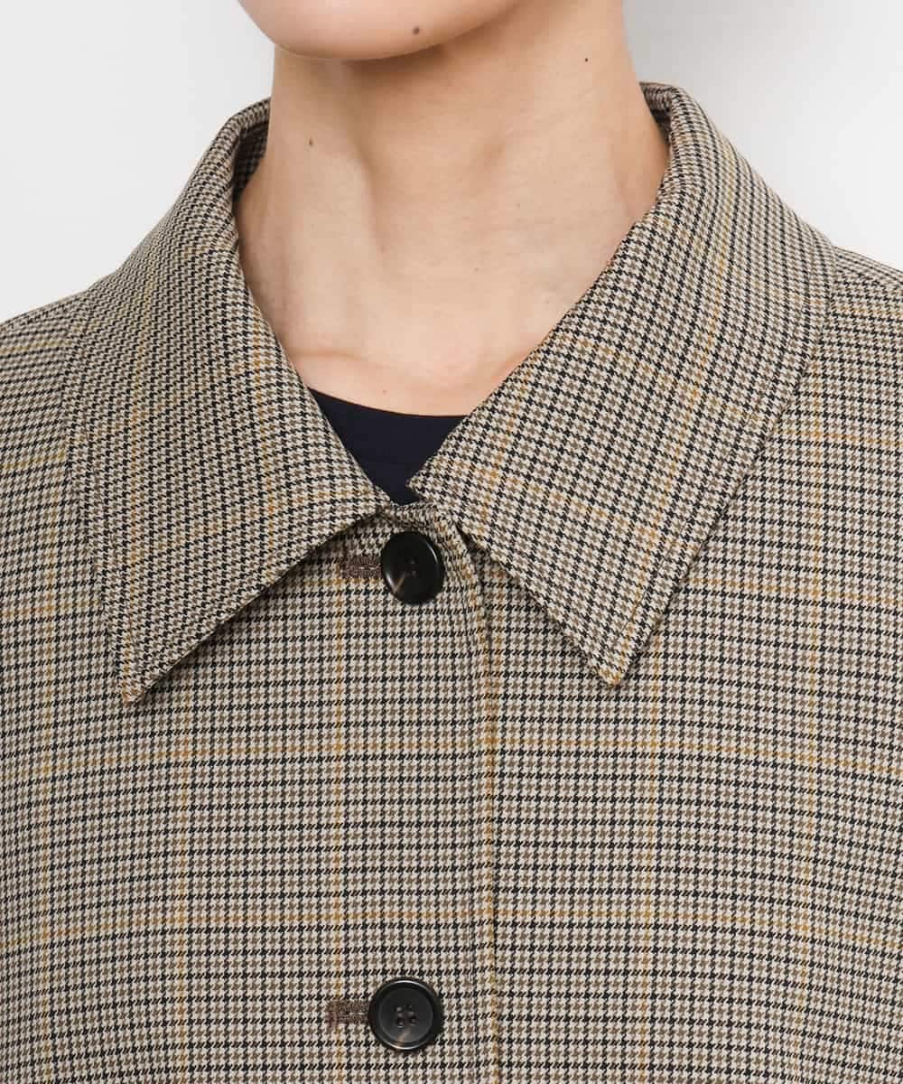 FMJJD01380 MICHEL KLEIN(ミッシェルクラン) マイクロチェックケープジャケット イエロー
