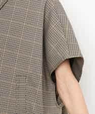 FMJJD01380 MICHEL KLEIN(ミッシェルクラン) マイクロチェックケープジャケット イエロー